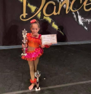 young dance winner on stage